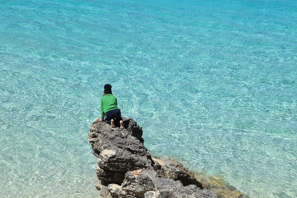 The turquoise water of the Blue Lagoon